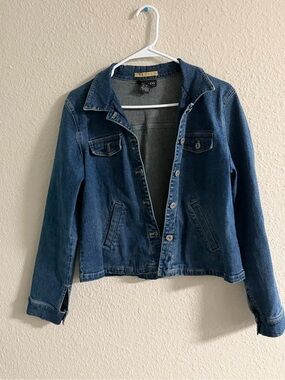 Style & Co. Dark Blue Denim Jacket for Women